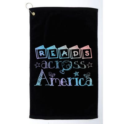 Reads Across Tee America Reading Teacher Books Reader Cool Gift Golf Towel
