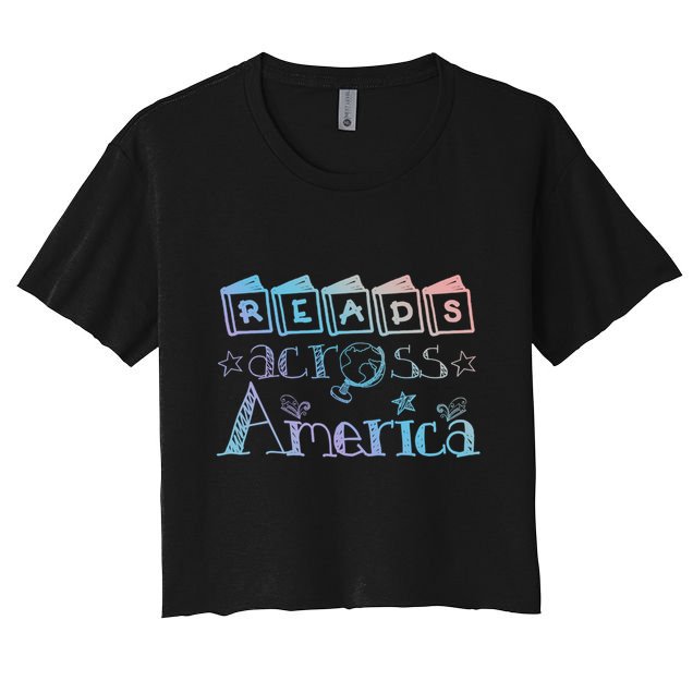 Reads Across Tee America Reading Teacher Books Reader Cool Gift Crop Top