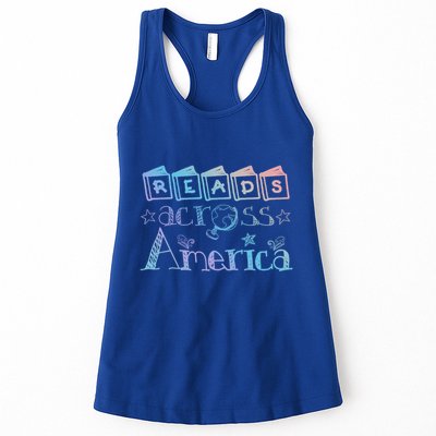 Reads Across Tee America Reading Teacher Books Reader Cool Gift Womens Tank Top