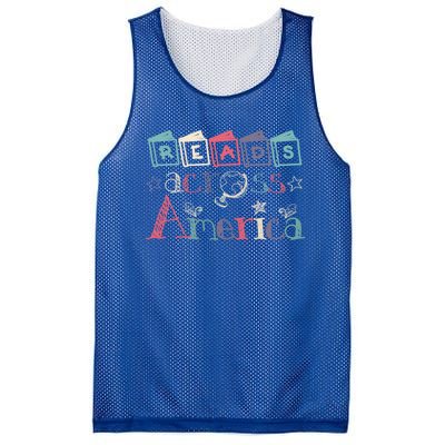 Reads Across Tee America Reading Teacher Books Reader Gift Mesh Reversible Basketball Jersey Tank