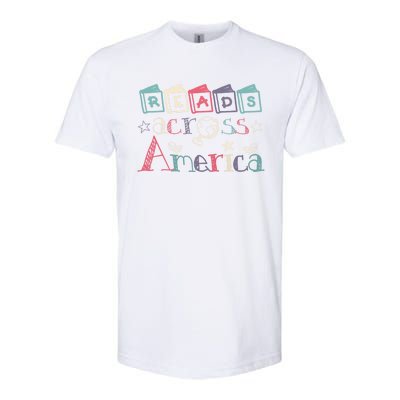 Reads Across Tee America Reading Teacher Books Reader Gift Softstyle CVC T-Shirt