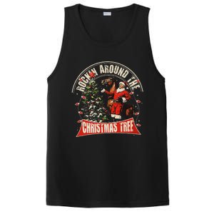 Rockin Around The Christmas Funny Cowboy Trump Western Xmas PosiCharge Competitor Tank