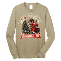 Rockin Around The Christmas Funny Cowboy Trump Western Xmas Long Sleeve Shirt