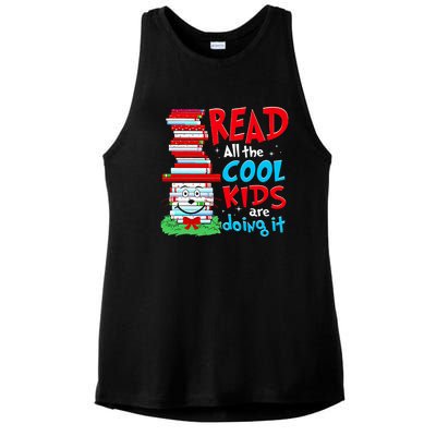 Read All The Cool Are Doing It Funny Book Lover Gift Ladies PosiCharge Tri-Blend Wicking Tank