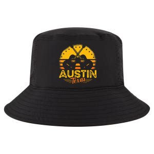 Retro Austin Texas Guitar Texas Cool Comfort Performance Bucket Hat