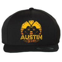 Retro Austin Texas Guitar Texas Wool Snapback Cap