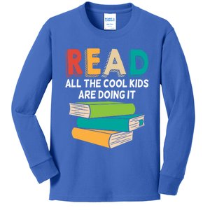 Read All The Cool Are Reading Book Lover Gift Readers Gift Kids Long Sleeve Shirt