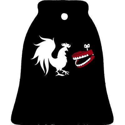 Rooster And Teeth Ceramic Bell Ornament