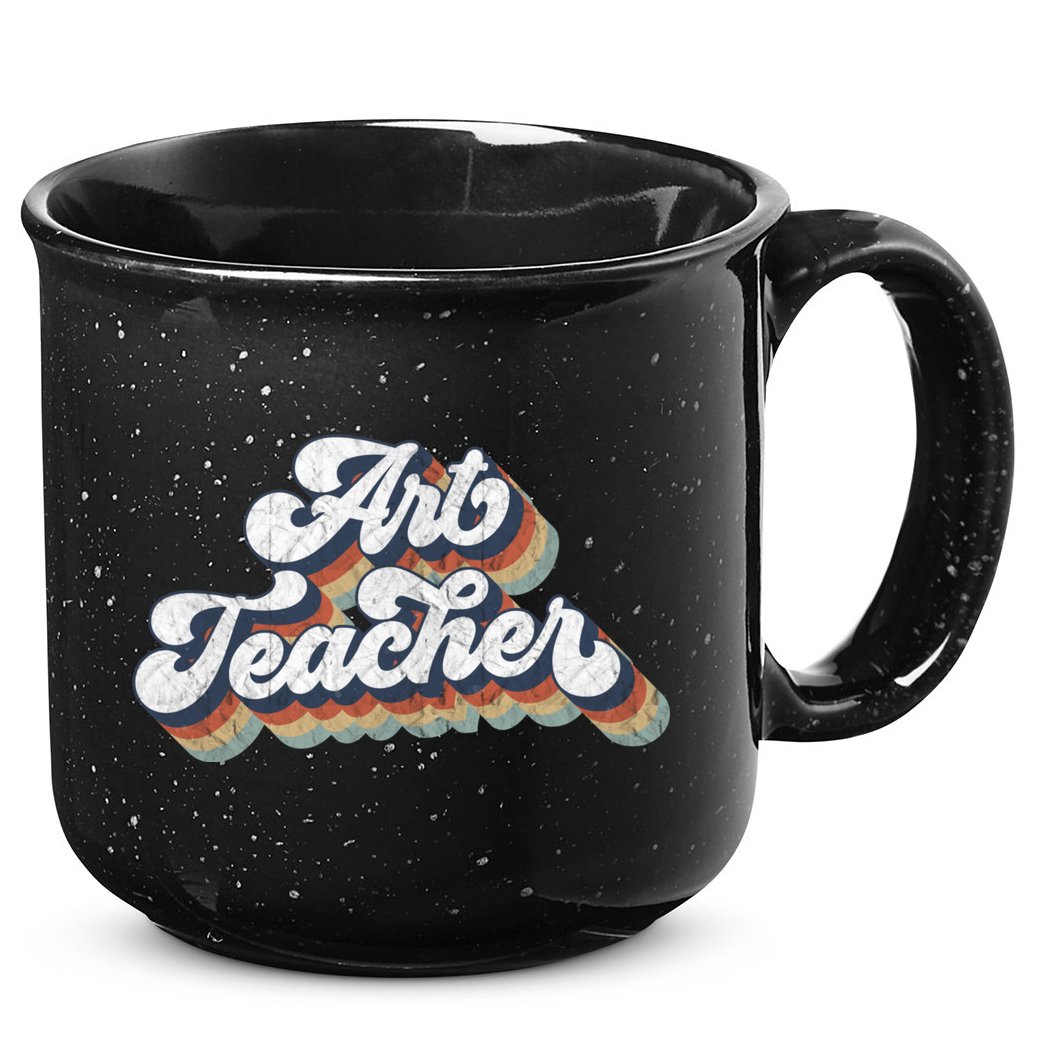Retro Art Teacher For Artist Teacher Team Menn & Womenn 15oz Campfire Ceramic Mug