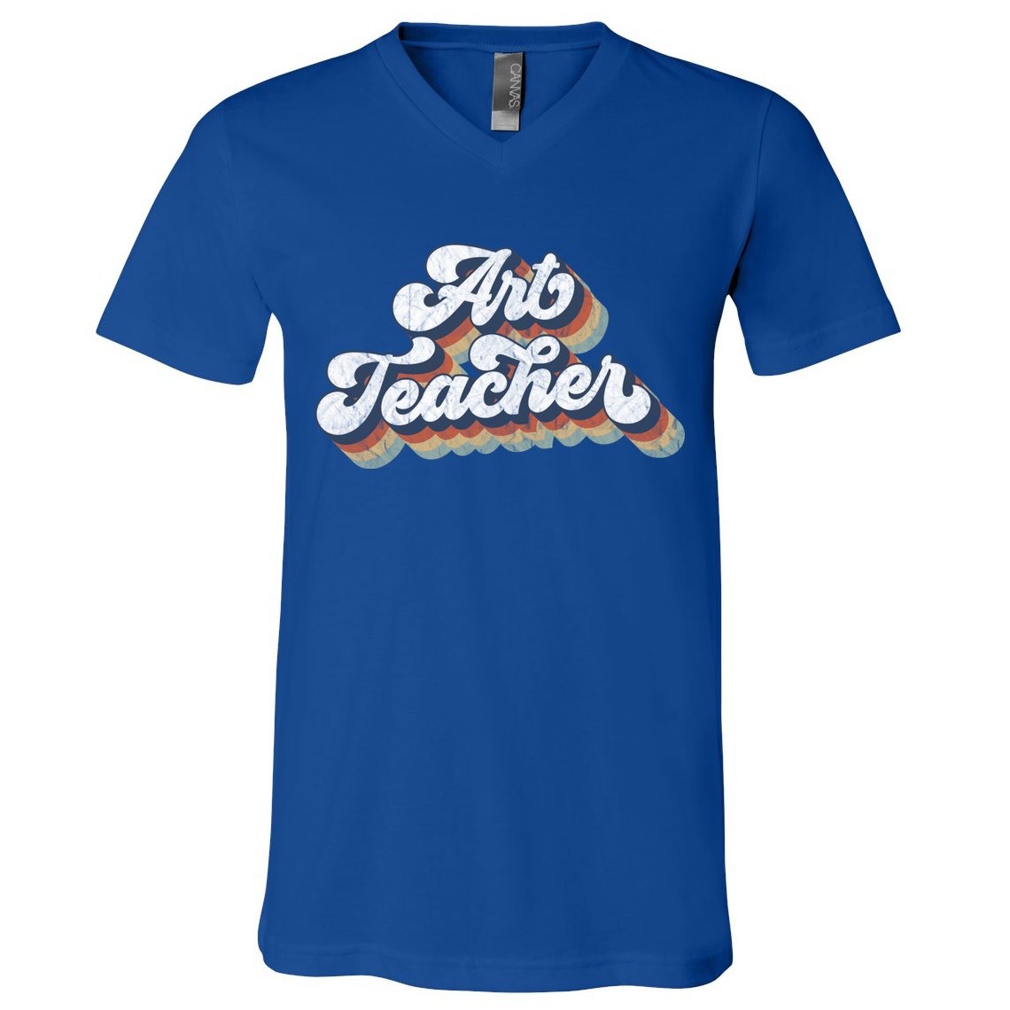 Retro Art Teacher For Artist Teacher Team Menn & Womenn V-Neck T-Shirt