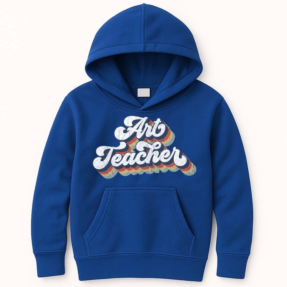 Retro Art Teacher For Artist Teacher Team Menn & Womenn Kids Hoodie