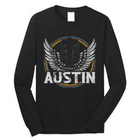 Retro Austin Texas Guitar Vintage Country Music Concert Long Sleeve Shirt