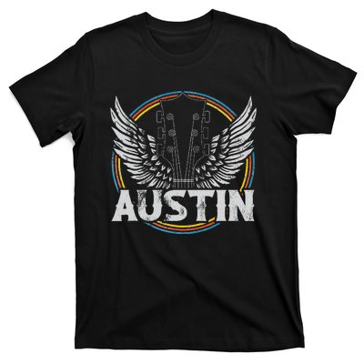 Retro Austin Texas Guitar Vintage Country Music Concert T-Shirt