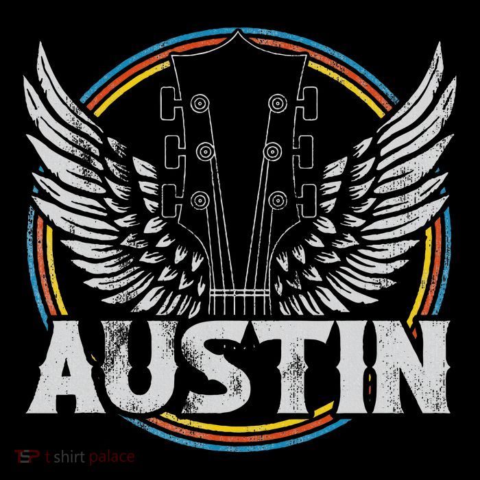 Retro Austin Texas Guitar Vintage Country Music Concert T-Shirt