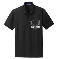 Retro Austin Texas Guitar Vintage Country Music Concert Dry Zone Grid Polo