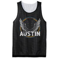 Retro Austin Texas Guitar Vintage Country Music Concert Mesh Reversible Basketball Jersey Tank