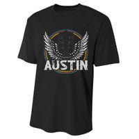 Retro Austin Texas Guitar Vintage Country Music Concert Performance Sprint T-Shirt