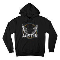 Retro Austin Texas Guitar Vintage Country Music Concert Tall Hoodie