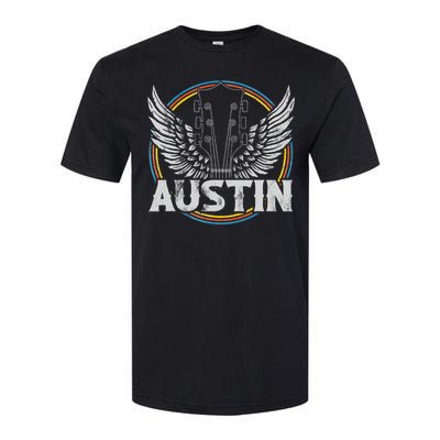 Retro Austin Texas Guitar Vintage Country Music Concert Softstyle CVC T-Shirt