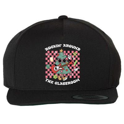 Rockin Around The Classroom Retro Teacher Christmas Meaningful Gift Wool Snapback Cap