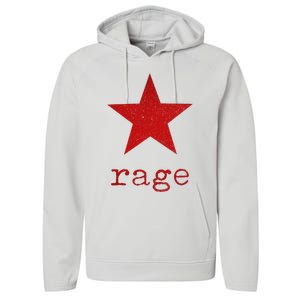 Rage Against The Musics Rocks Ratm Star Fist Name Performance Fleece Hoodie