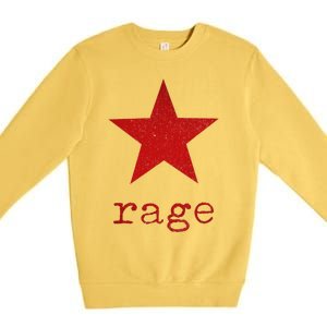 Rage Against The Musics Rocks Ratm Star Fist Name Premium Crewneck Sweatshirt