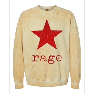 Rage Against The Musics Rocks Ratm Star Fist Name Colorblast Crewneck Sweatshirt