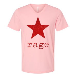 Rage Against The Musics Rocks Ratm Star Fist Name V-Neck T-Shirt