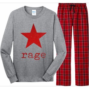 Rage Against The Musics Rocks Ratm Star Fist Name Long Sleeve Pajama Set