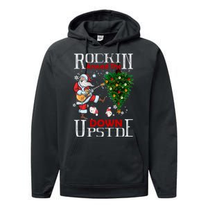 Rockin Around The Christmas Upside Down Performance Fleece Hoodie