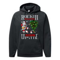 Rockin Around The Christmas Upside Down Performance Fleece Hoodie