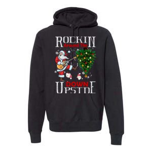 Rockin Around The Christmas Upside Down Premium Hoodie