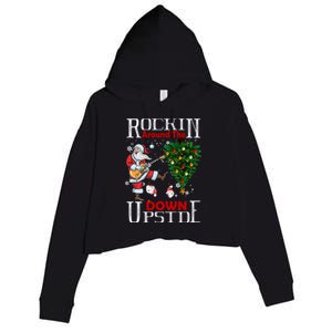 Rockin Around The Christmas Upside Down Crop Fleece Hoodie