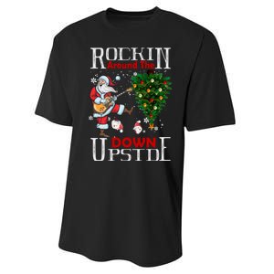 Rockin Around The Christmas Upside Down Performance Sprint T-Shirt