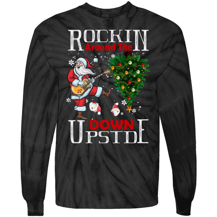 Rockin Around The Christmas Upside Down Tie-Dye Long Sleeve Shirt