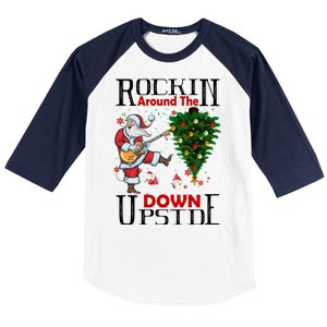 Rockin Around The Christmas Upside Down Baseball Sleeve Shirt