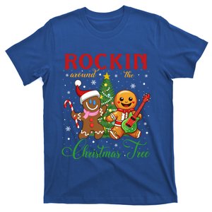 Rocking Around The Christmas Tree Gingerbread Rock And Roll Cute Gift T-Shirt