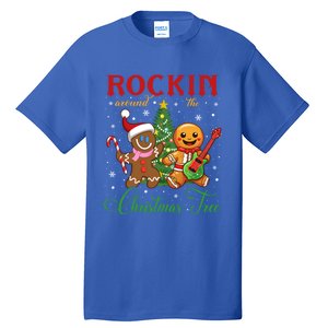 Rocking Around The Christmas Tree Gingerbread Rock And Roll Cute Gift Tall T-Shirt