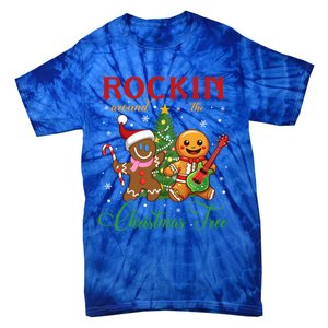 Rocking Around The Christmas Tree Gingerbread Rock And Roll Cute Gift Tie-Dye T-Shirt