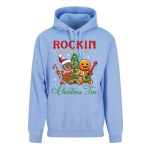 Rocking Around The Christmas Tree Gingerbread Rock And Roll Cute Gift Unisex Surf Hoodie