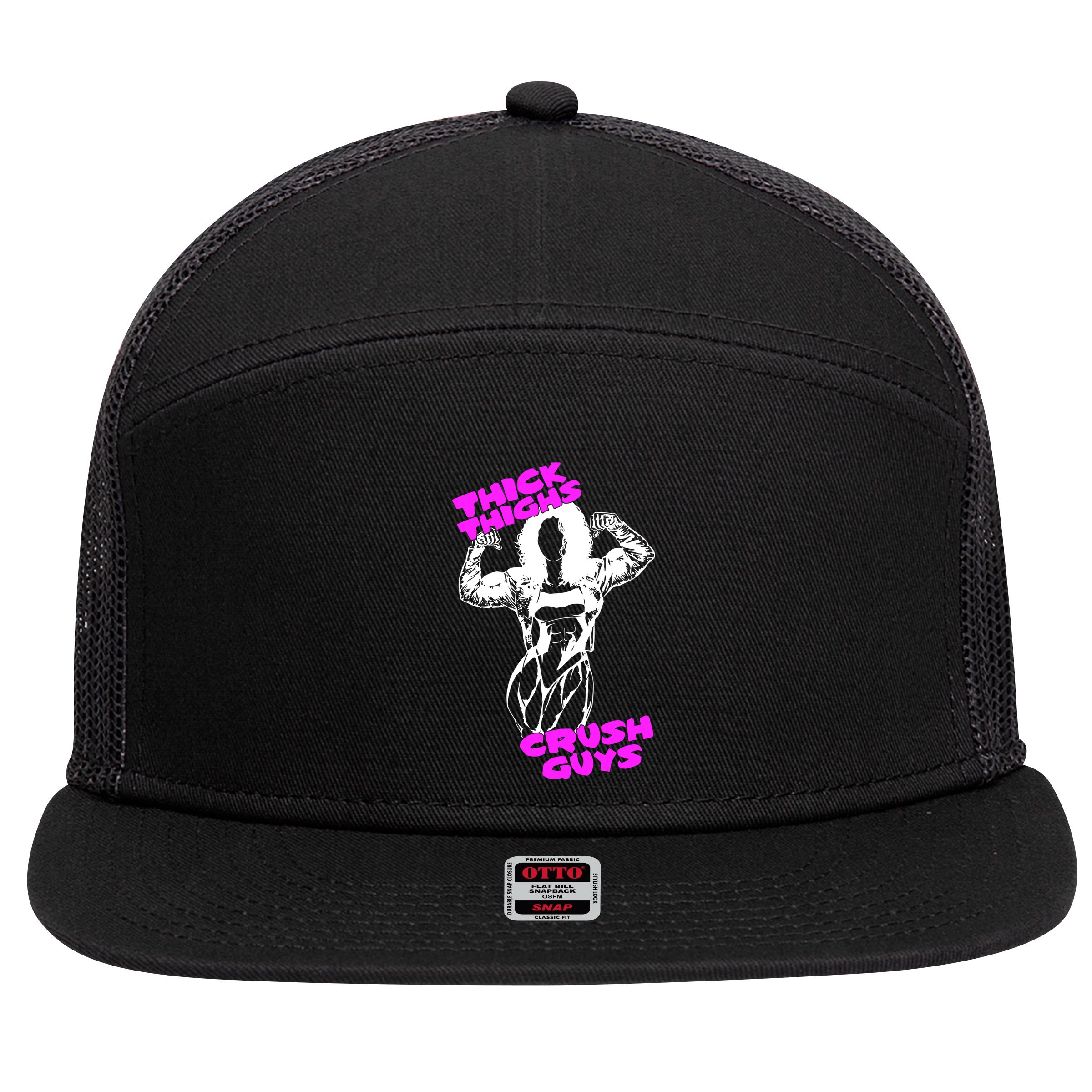 Raskol Apparel Thick Thighs Crush Guys 7 Panel Mesh Trucker Snapback Hat