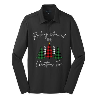 Rocking Around The Christmas Tree Silk Touch Performance Long Sleeve Polo