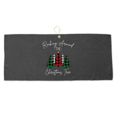 Rocking Around The Christmas Tree Large Microfiber Waffle Golf Towel