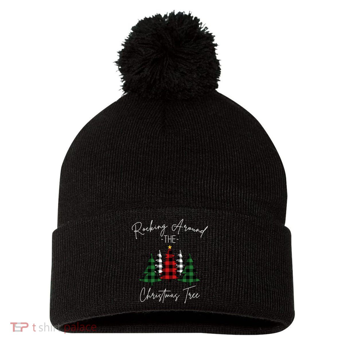 Rocking Around The Christmas Tree Pom Pom 12in Knit Beanie