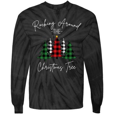Rocking Around The Christmas Tree Tie-Dye Long Sleeve Shirt