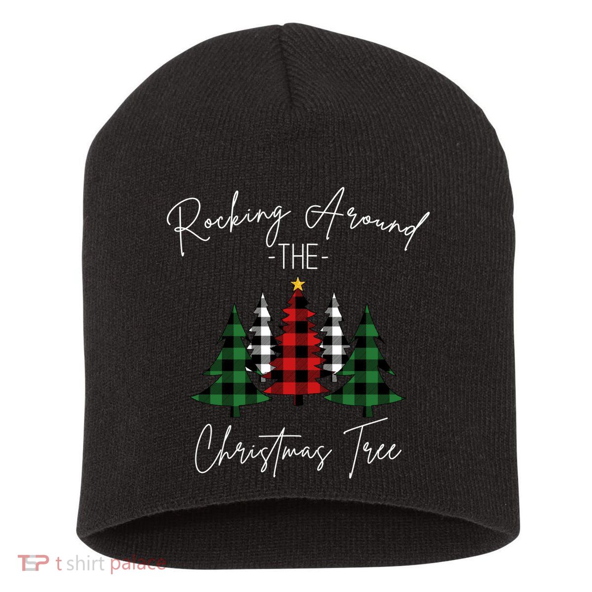 Rocking Around The Christmas Tree Short Acrylic Beanie