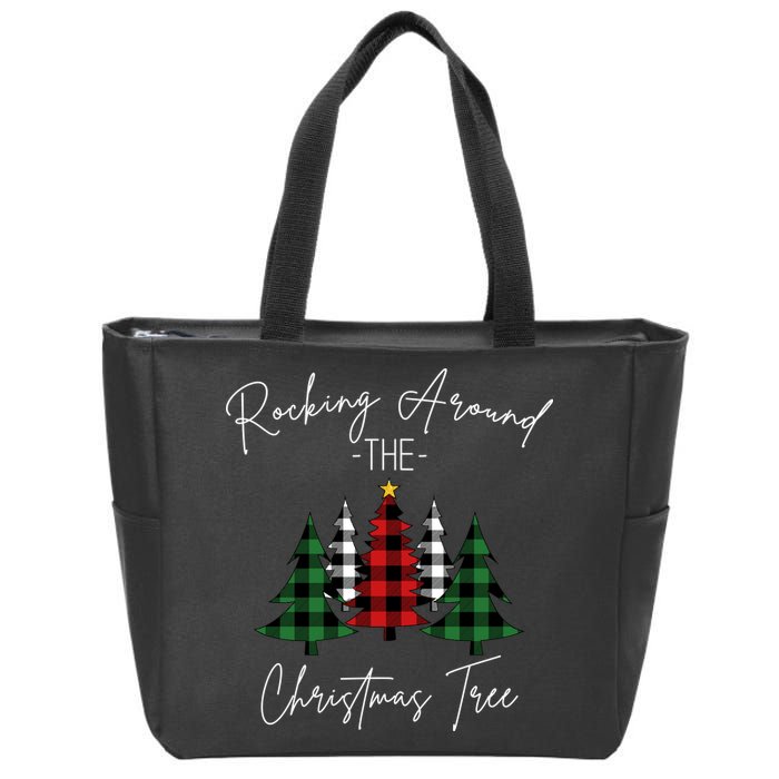 Rocking Around The Christmas Tree Zip Tote Bag