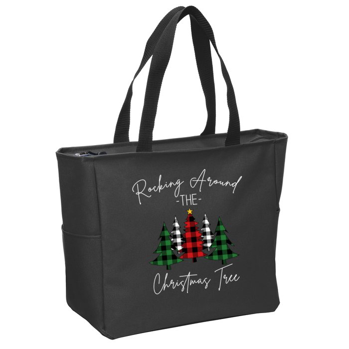 Rocking Around The Christmas Tree Zip Tote Bag