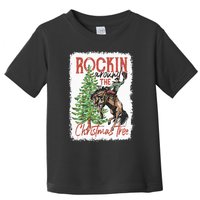 Rocking Around The Christmas Tree Christmas Cowboy Horse Toddler T-Shirt