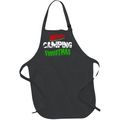 RV And Tent Camping Lovers Merry Christmas Gift Full-Length Apron With Pockets